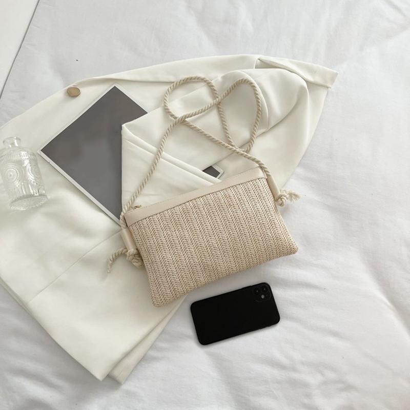 Yogodlns модная тканая соломенная сумка ручной работы из ротанга сумки через плечо — фото 5