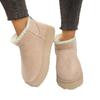 2025 New Women's Short-Boot Snow Boots with Fleece Lining Winter Fleece-Lined Comfortable Thick-Sole Bread-Style Snow Boots