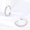 Woman Earring 925 Silver Hoop Earring Round Shape Pendientes Exquisite Jewelry