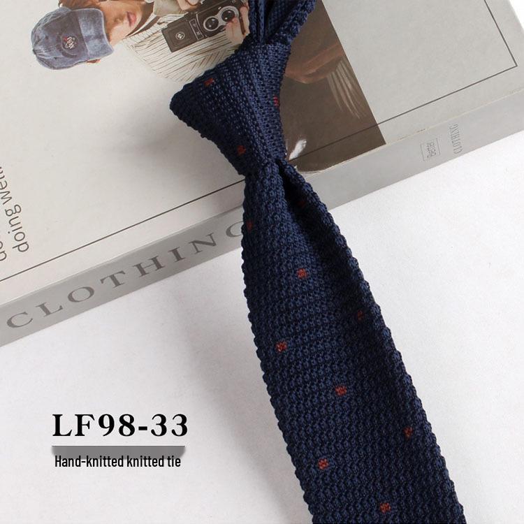 Stylish British Casual Slim Fit Knit Wool Tie, Unisex, 6cm Width.