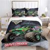 Cartoon Monster Truck All Season Duvet Cover Comforter Bedding Sets Soft Quilt Cover and Pillowcases SingleDoubleQueenKing