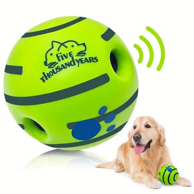 Jouet pour chien de compagnie balle Wobble Wag rire balle jouet interactif pour chien jouet à mâcher rire sons jouet lorsqu'il est roulé ou secoué pour le plaisir du chien de compagnie