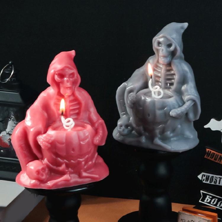 Halloween Silicone Ornament Mold Soap Making Mold Skull Shape Candle Mold Silicone Texture Suitable for Home Decorations