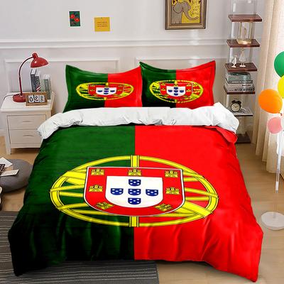 Portugal Flag and Emblem. Bedding Sets Duvet Cover Sets Duvet Covers Pillowcases(1 * Duvet Cover 2 * Pillowcases Without Duvet Insert)