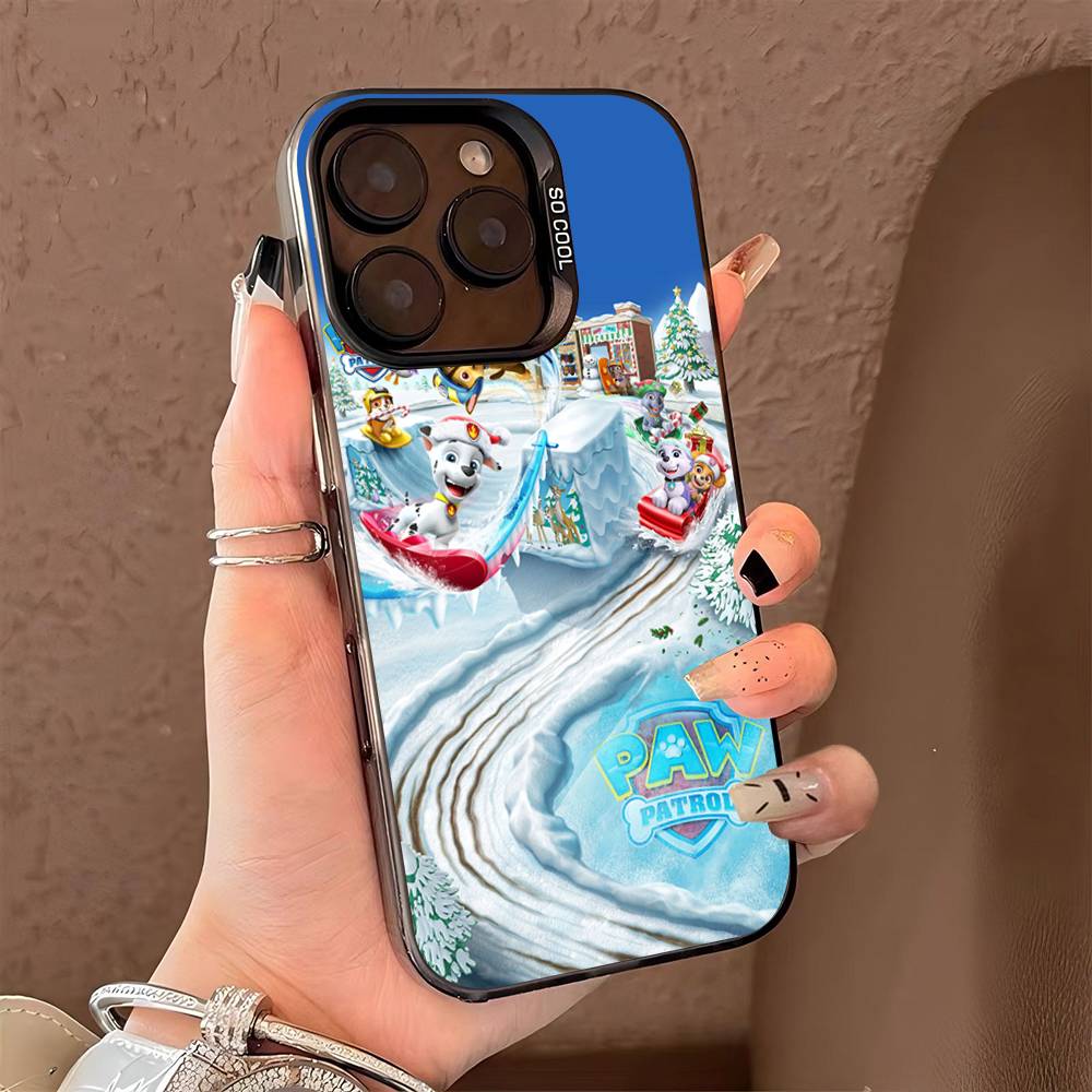 Cute Cartoon P-paw Anime P-patrol Color Phone Case For IPhone 17 16 15 14 13 12 11 Pro Max Plus Pro Shell