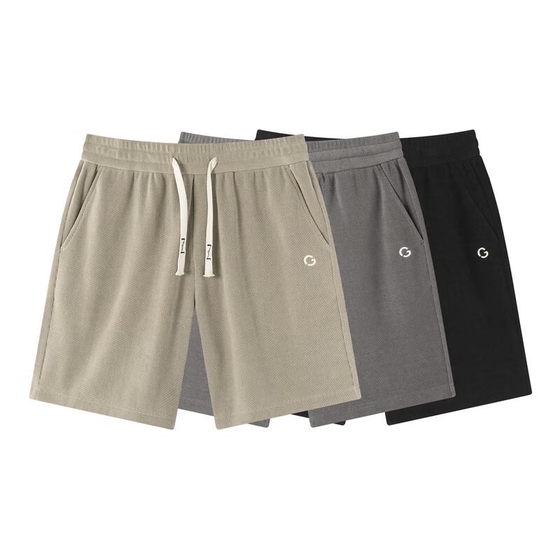 GXG Men's Embroidered Casual Straight-Leg Shorts