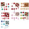 42 Stück Weihnachtskugel-Ornamente Bruchsichere Weihnachtskugeln Hängezubehör zur Baumdekoration