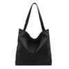 Retro Oil Wax Leather Portable Shoulder Bag Large Capacity Fashionable New Tote Bag Bag Bag with Pocket Women's Soft Leather Bag