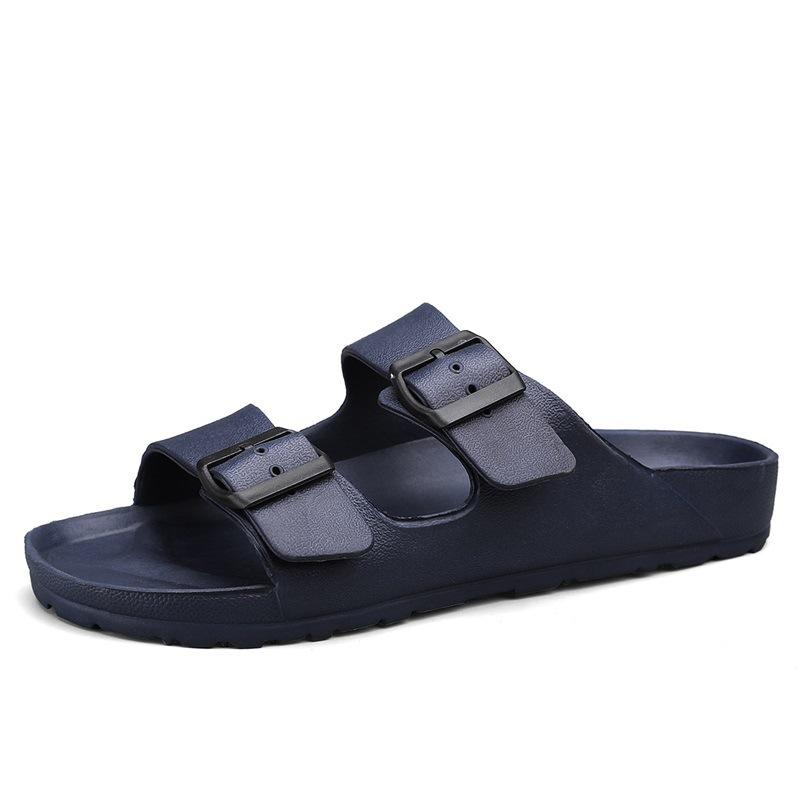 2025 New Men's Outdoor Beach Sandals Non-Slip Double Buckle Strap Comfortable Summer Slides for Casual Walking Water Activities
