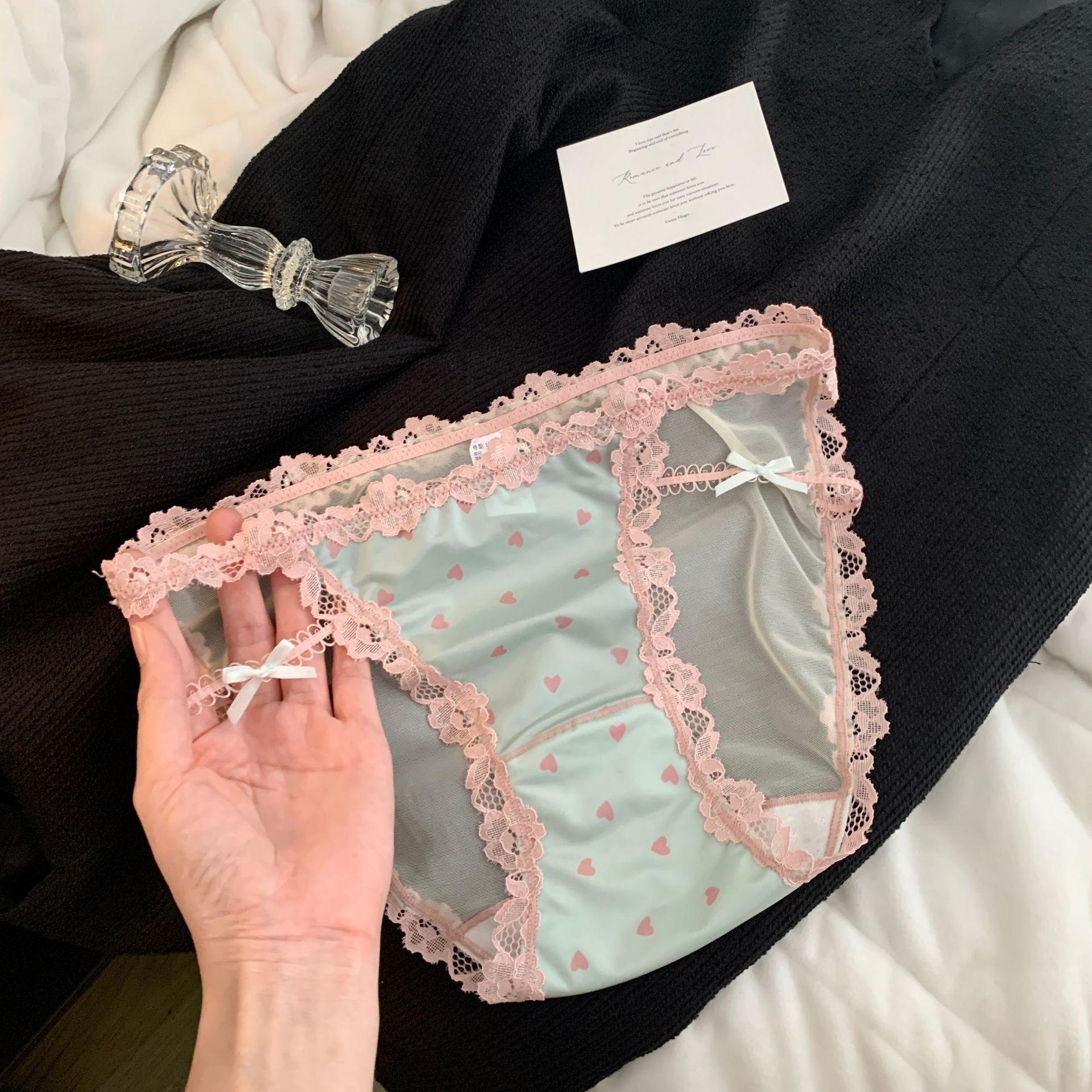 

Женские весенне-летние сексуальные трусики из тонкого кружева с принтом из хлопка с низкой посадкой XL