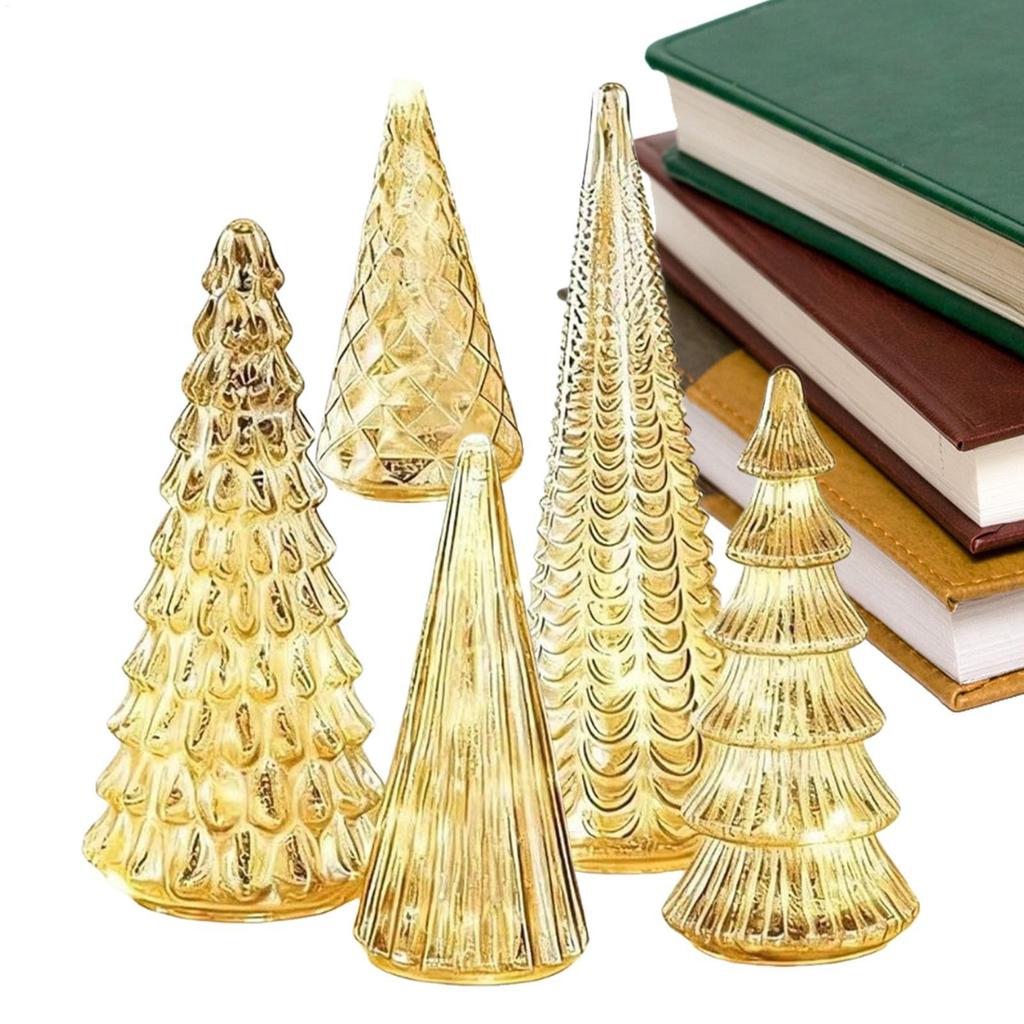 Christmas Ornaments Decorations Lighted Christmas Tree with Lights LED Small Home Decor Artificial with Lights for Desk Table