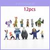 Set di 12 mini bambole di Zootopia dai colori vivaci, con Judy Hopps e Nick Wilde, perfette per i bambini.
