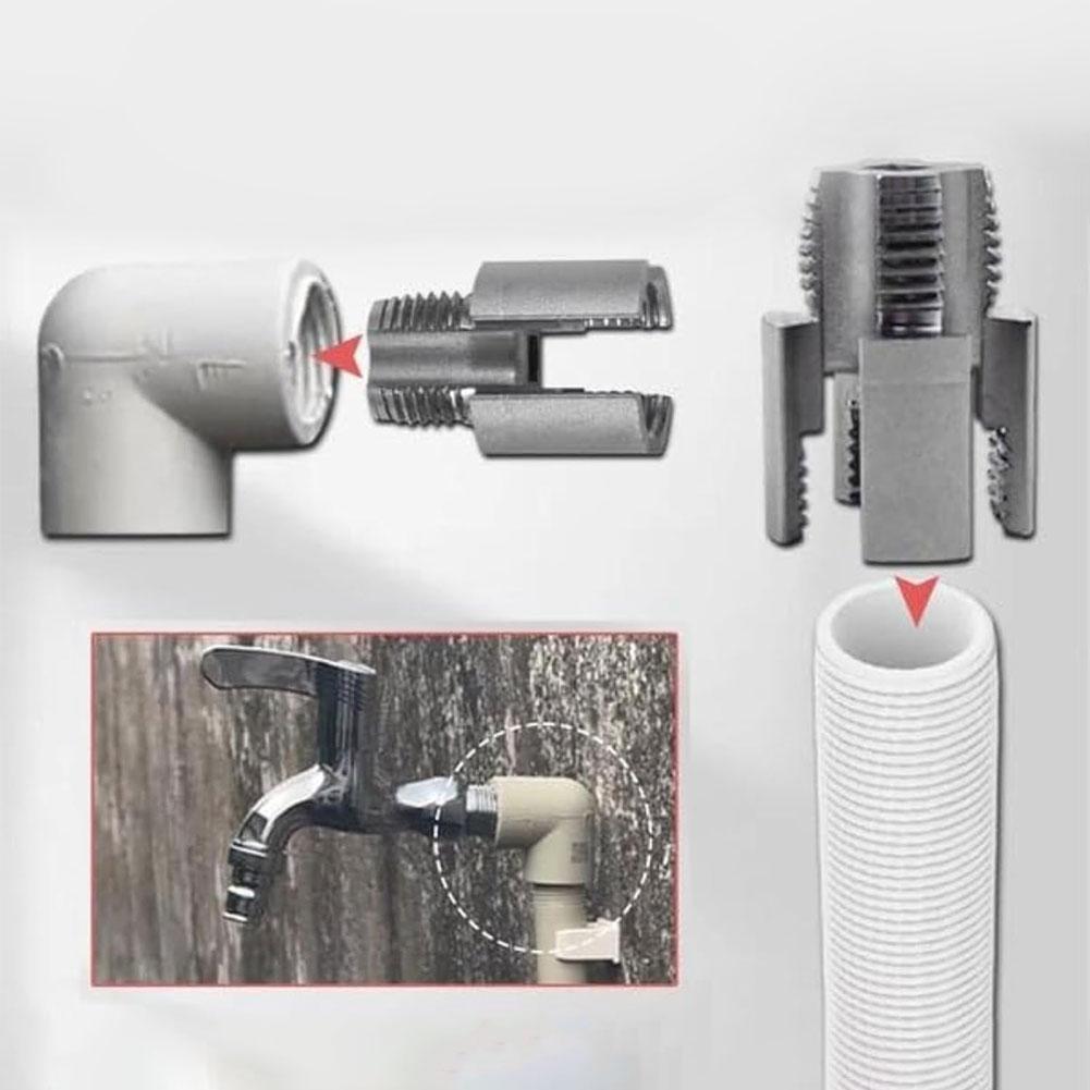 Integrated Internal & External Pipe Threading Tool PVC Pipe Threader Kit PVC Thread Maker Tool for Cutting & Pipe Threader