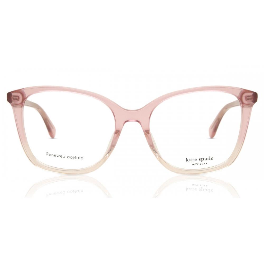 

Kate Spade Leanna G Asian Fit 35j Women eyeGlasses TransparentBrownPink/54