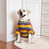 Comfortable Dog Stripes Vest Large Size Dog Short Sleeve Pet Summer T-Shirt  Beach Travel