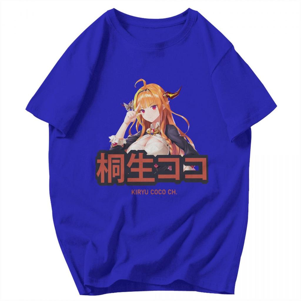 Men T Shirt Hololive Kiryu Coco Idol Showdown Cotton Y2K Graphic Customized Unisex Clothes T Shirts