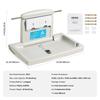 Wall-Mounted Baby Changing Station, Horizontal Foldable Diaper Change Table with Safety Straps and Hanging Rods, Use in Commercial Bathrooms, Daycare