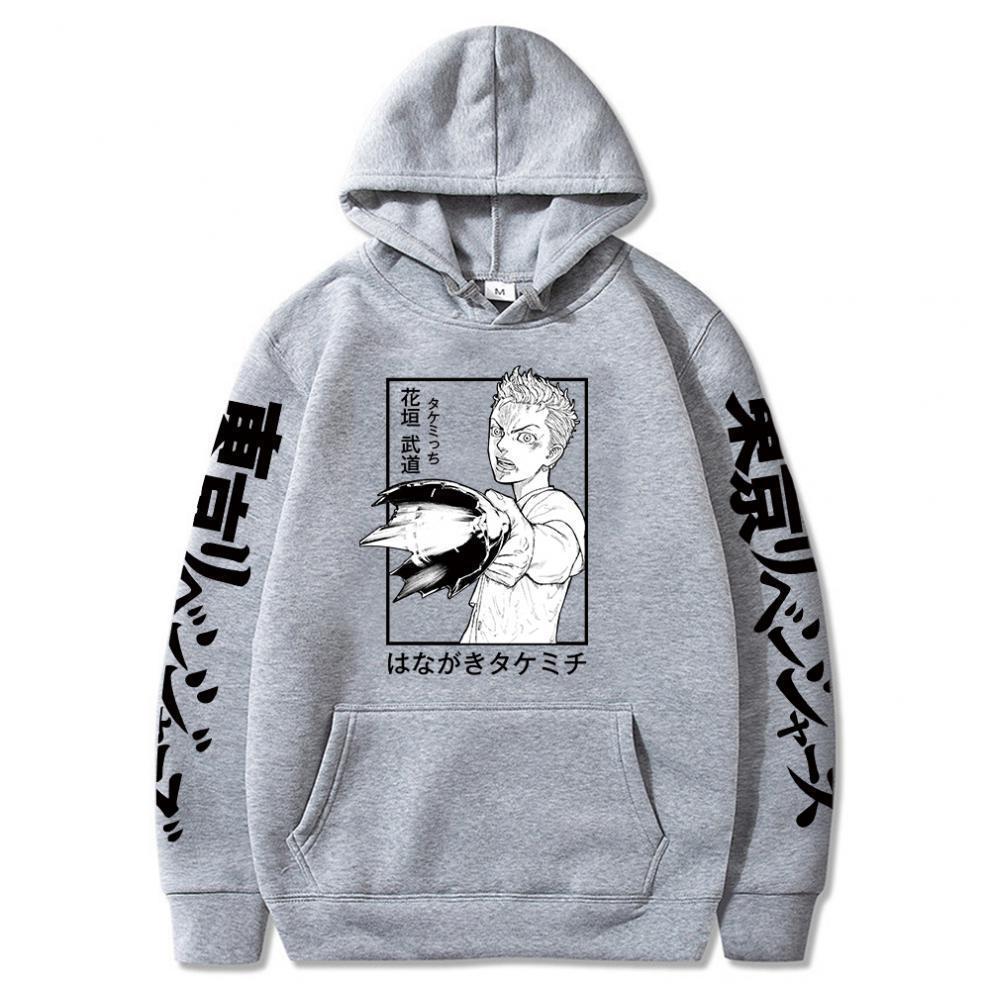 Japanese Manga Tokyo Avengers Hoodies Print Fashion Sweatshirt Hip Hop Casual Unisex Autumn Winter Fleece Streetwear Tops Male