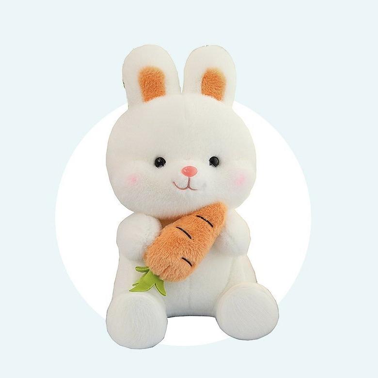 Cute Radish Rabbit Plush Toy Soft Bunny Stuffed Animal Doll for Girls Kids Sleeping Companion Birthday Gift