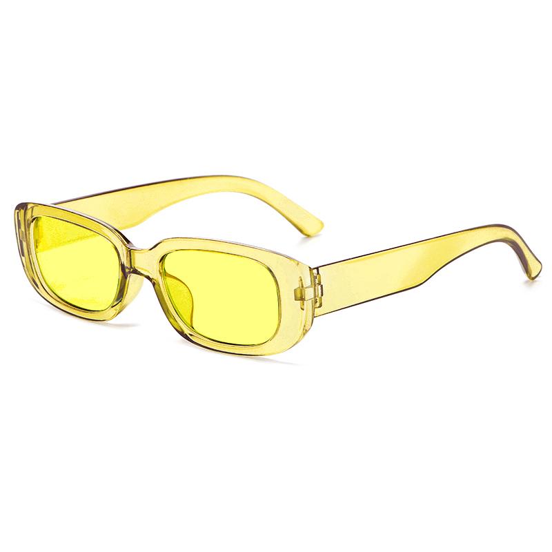 Rectangle Fashion Sunglasses For Women Men Retro Vintage UV400 Sun Shades Glasses For Summer Beach Travel