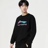 Li Ning Sweatshirts Unisex Black Crew Neck Moderate AWDVG91-1
