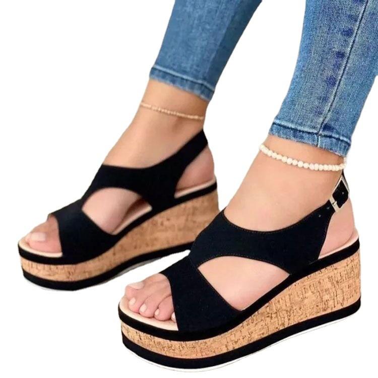 Large size women's shoes new wedge sandals international supply