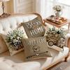 1pcs/4pcs Bless Home Farmhouse Cushions Pillowcase Polyester Cushion Cover Throw Pillow Pillowcover Home Car Sofa Decor