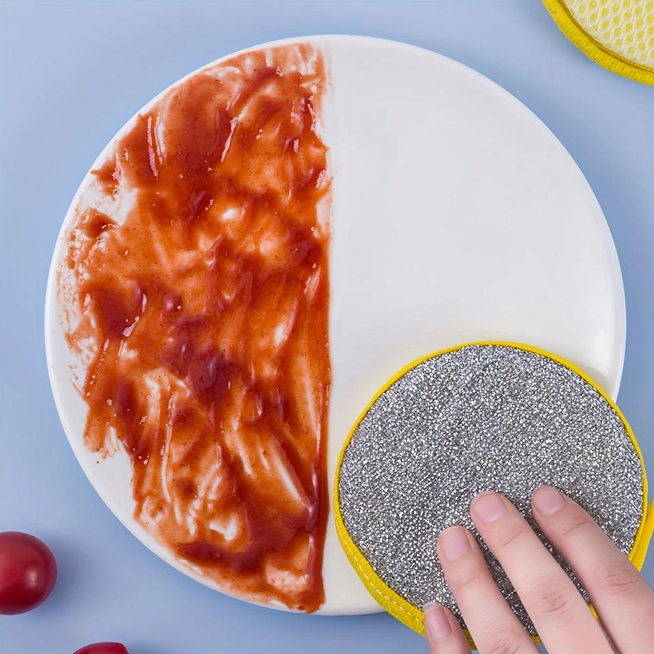 10/5PCS Double Side Dishwashing Sponge Dish Washing Brush Pan Pot Dish Wash Sponges Household Cleaning Reusable Kitchen Tools