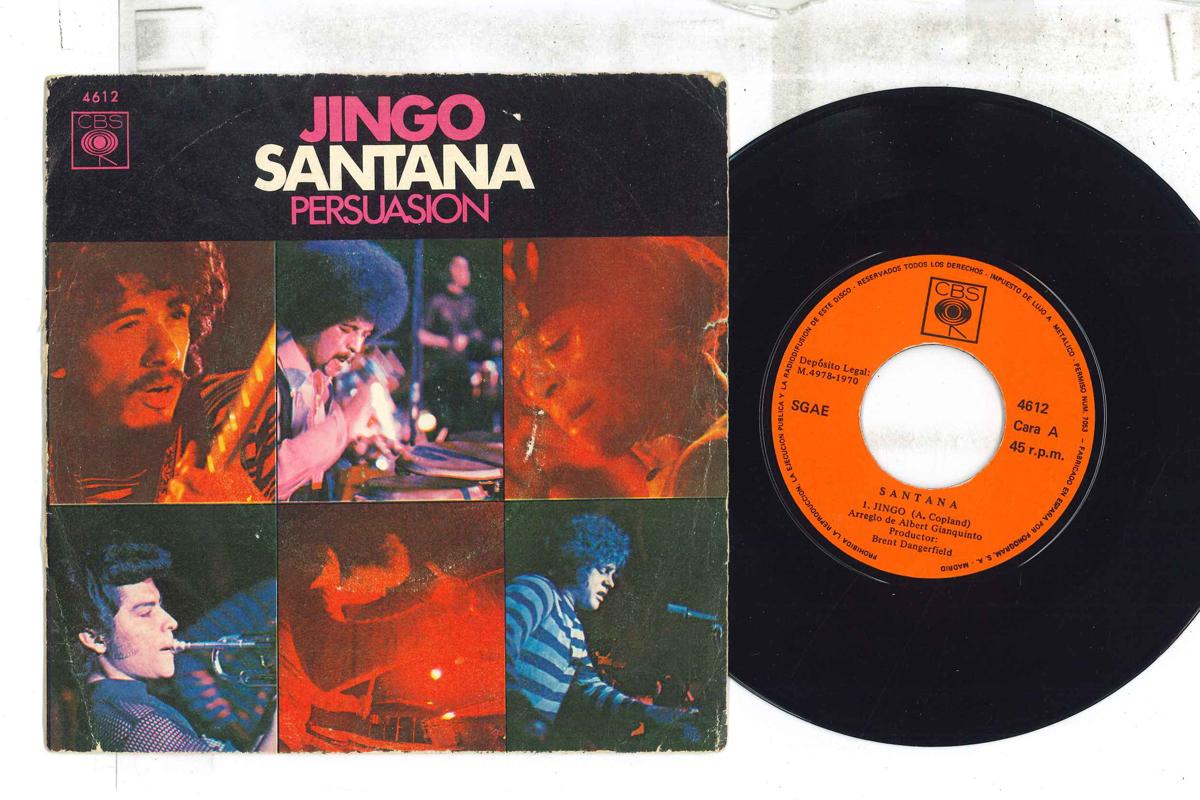 

7inch Record SANTANA - Jingo / Persuasion 4612 CBS 1970 Spain Rock Used