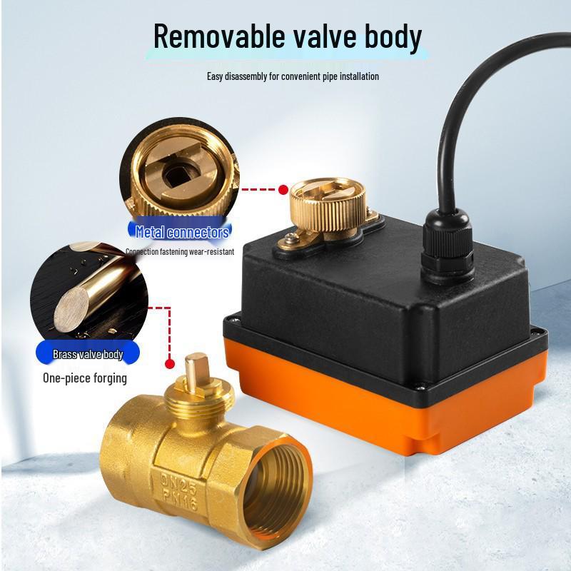 Mini Electric Ball Valve: Two-Way Threaded, Underwater & Waterproof, 220V/24V/12V