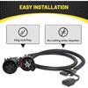 Oyviny Plug & Play USCAR 7 Pin To 4 Pin Trailer Wiring Harness Universal For LED Tailgate Light Bars, Pure Copper USCAR To 4 Flat Trailer Extension