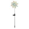2pc Solar Powered Windmill Lawn Lights Outdoor Garden Decorative Stake Lights Rotating Windmill Yard Landscape Lighting