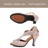 Hochwertige Damen Latin Tanzschuhe Damen Strass Glänzend Salsa Tango Party Tanzsaal Schuhe Damen Hohe Absätze 8cm