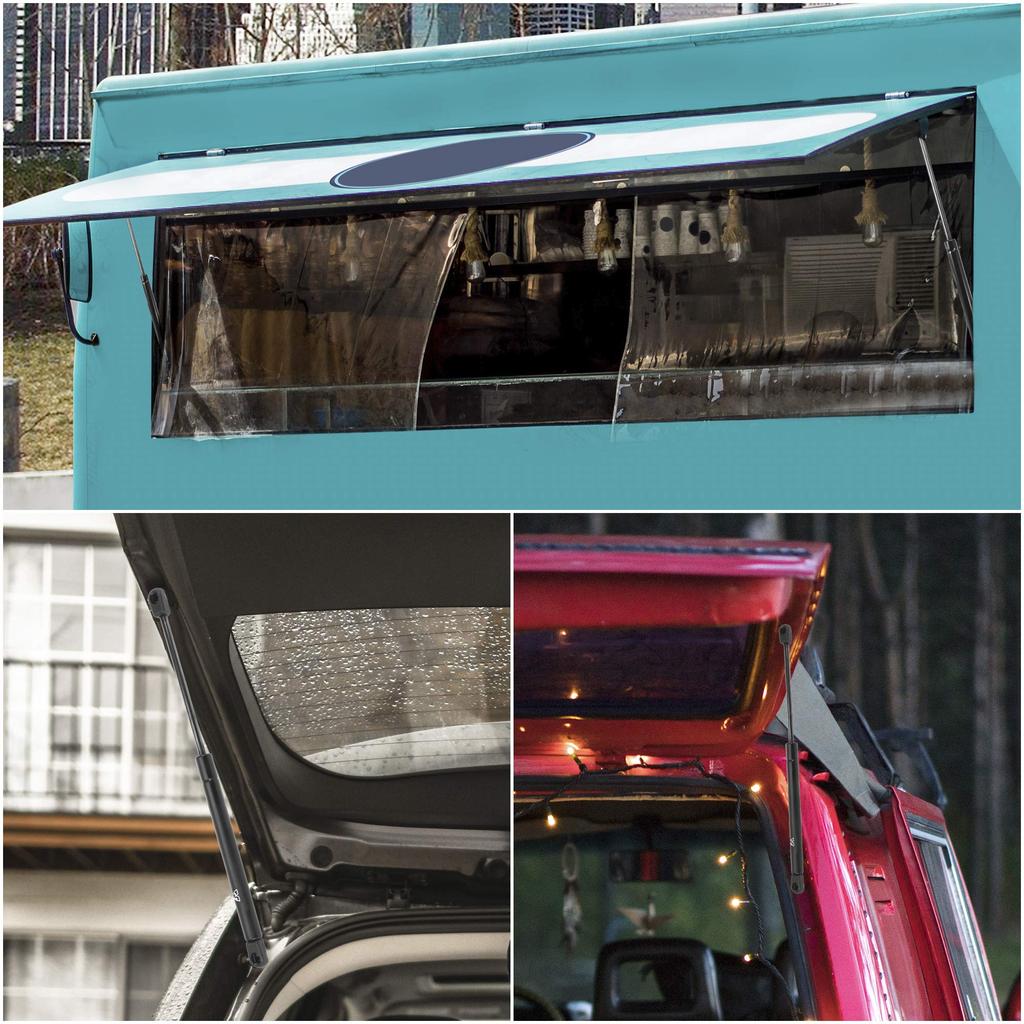 X AUTOHAUX Gaz Gazowe Wsparcie Sprężyna Gazowa Maska Tylna Klapa Bagażnika Uniwersalne do Ściany i Innych oraz Zestaw 2 Sprężyn, Amortyzator, Amortyzator, Amortyzator, 24 funty/107 N, 38 cm,