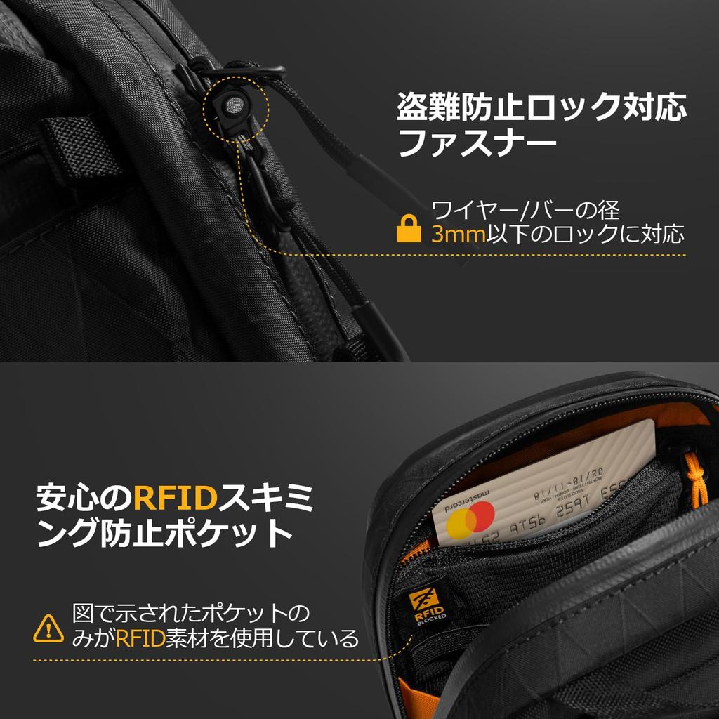 Shoulder Smartphone Mini Shoulder Belt Wallet Shoulder Outings [tomtoc] X-Pac Bag, Lightweight, Pouch, Bag, Skimming-Proof, Water-Repellent, Pouch,