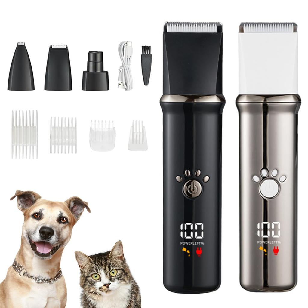 pet clippers for suitable for all dog and cat rechargeable and easy adjustable trimming electric nail trimmer for behind around the and for spot and