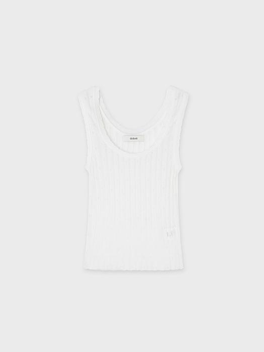 TINKNIT Punched Lace Sleeveless_Red