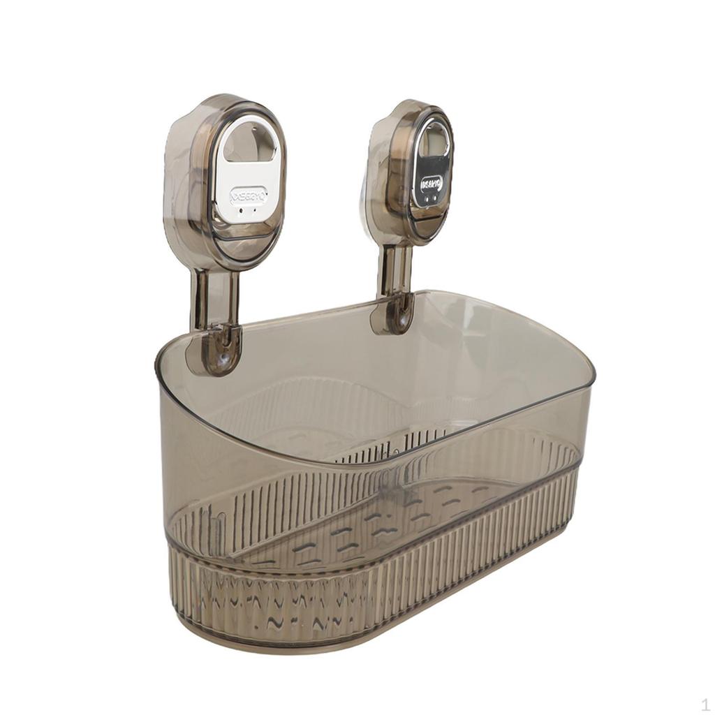 Suction Cup Shower Shelf Bathroom Organizer Modern Detachable Multifunctional Wall Mounted