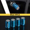 SVLHP1 4pcs Car Valve Caps Tyre Nozzle Dust Protection Cover Wheel Case For Volkswagen VW Golf 4 6 7 GTI Tiguan Passat B5 B6 MK6 Polo