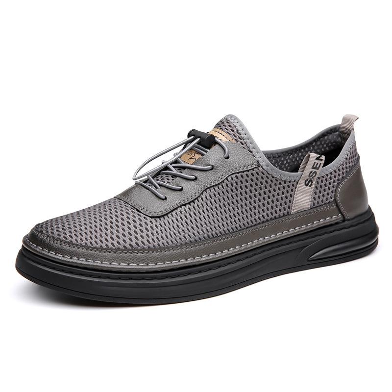 New men's shoes summer casual shoes one-pedal mesh breathable mesh fly-woven men's running sneakers