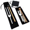 Bath&bath Crystal Tuner Tuning Fork Healing Set with Quartz Mallets (528Hz, 4096Hz) and Pouch for Meditation (8-Piece Set)