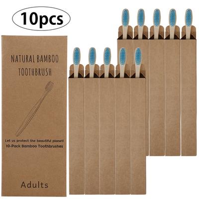 10PCS Toothbrushes Soft Bristle Remove Surface Stains Comfortable Grasp Toothbrushes Set for Adult