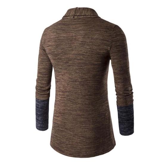 Winter Sweater Coat Contrast Colors Cardigan Vintage Long Sleeve Extra Warm Winter Coat