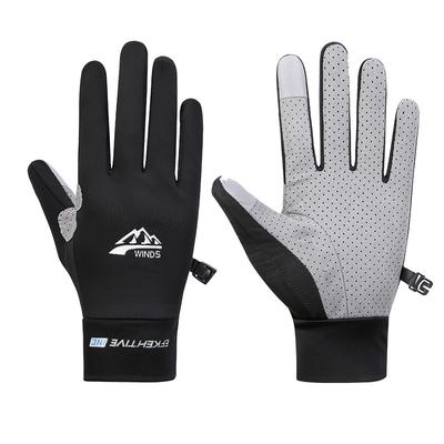 Cycling Gloves for Men In Summer and Autumn Outdoor Sports Half-finger Exposed Finger Full-finger Touch Screen Fishing Breathable Ice Silk Thin Gloves