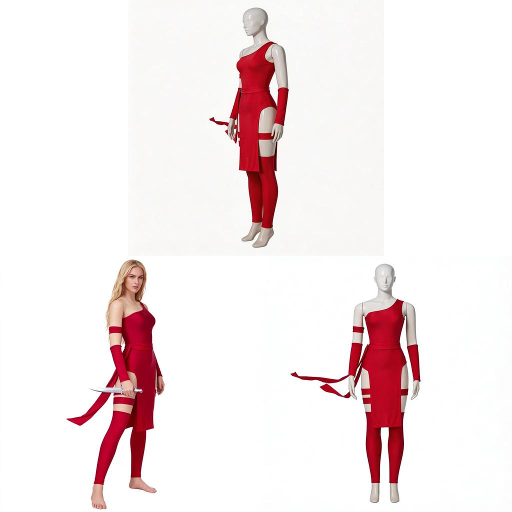 Antihero Assassin Elektra Cosplay Costume With Spandex Fabric For Halloween And Anime Events