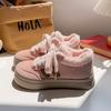 Belle platform German training shoes winter velvet lamb wool snow boots cotton shoes two cotton shoes