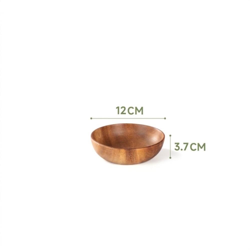 Wooden Salad Bowl Smooth Rice Noodle Bowl Anti slip Bottom Creative  Tableware  Daily Use