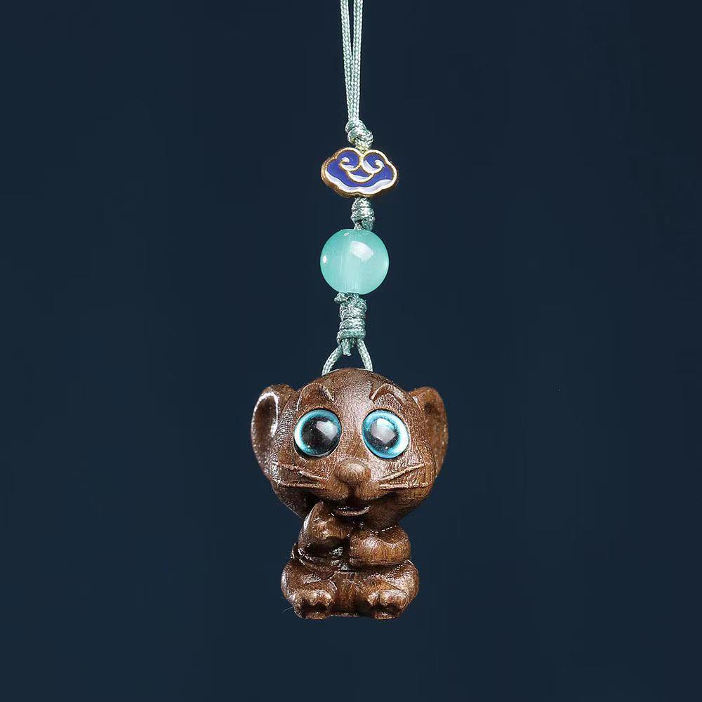 Green Sandalwood Zodiac Animal Guardians Phone Strap & Backpack Pendant