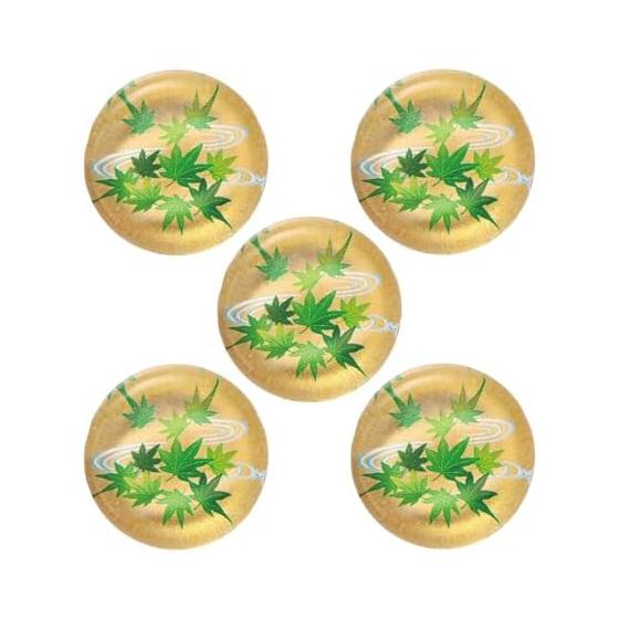Yakushigama Glass Chopstick Rests (Maple) Set of 5, 1cm Height x 3.5cm Width