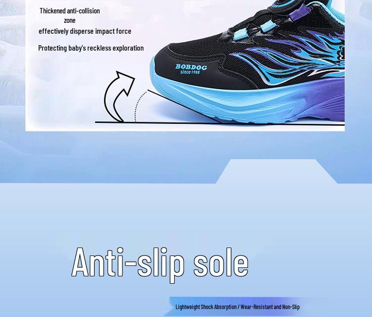Babudou 2026 Boys' Mesh Breathable Sports Shoes for Spring & Autumn